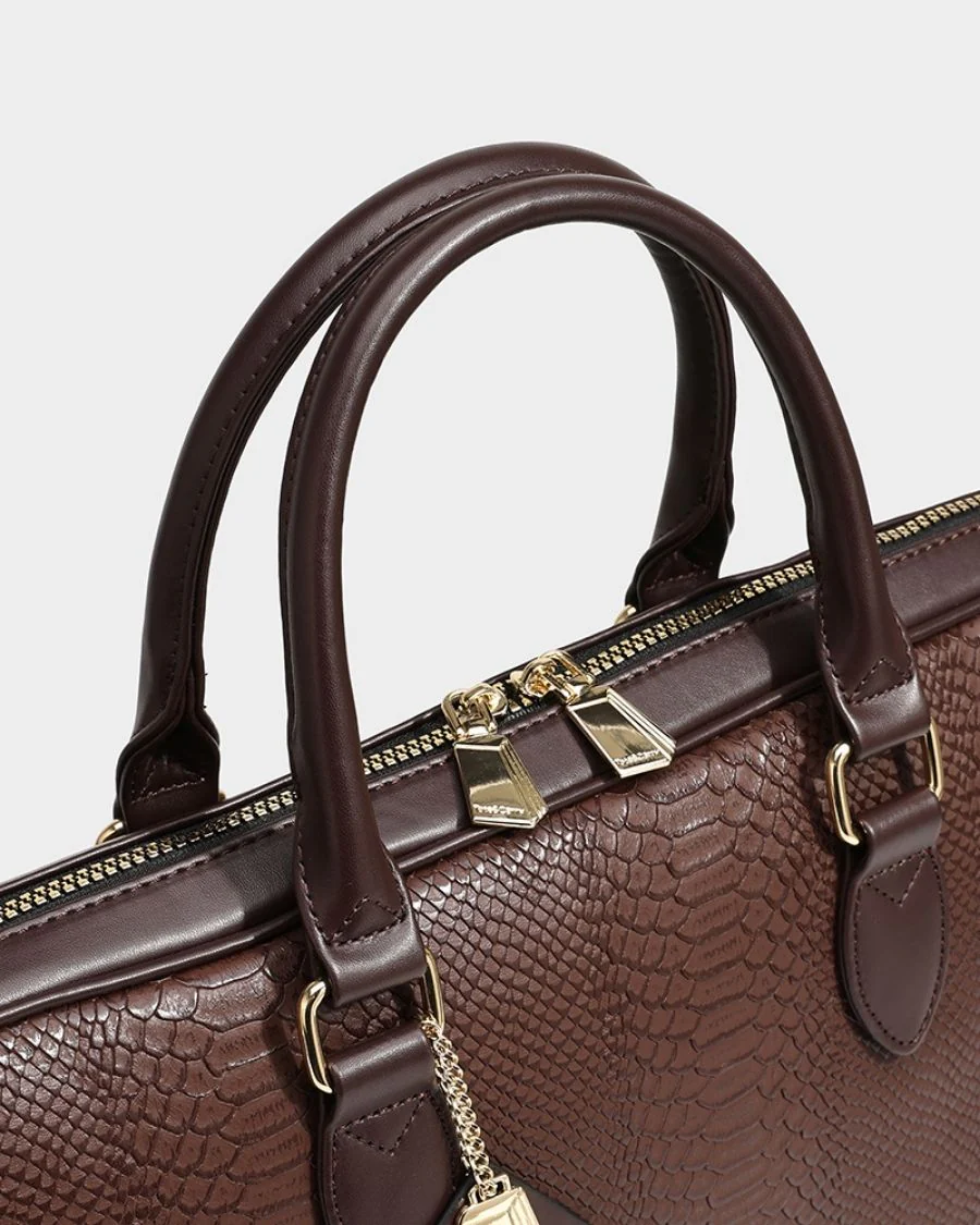 Signature Jetsetter Laptop Bag in Chocolate - Image 7