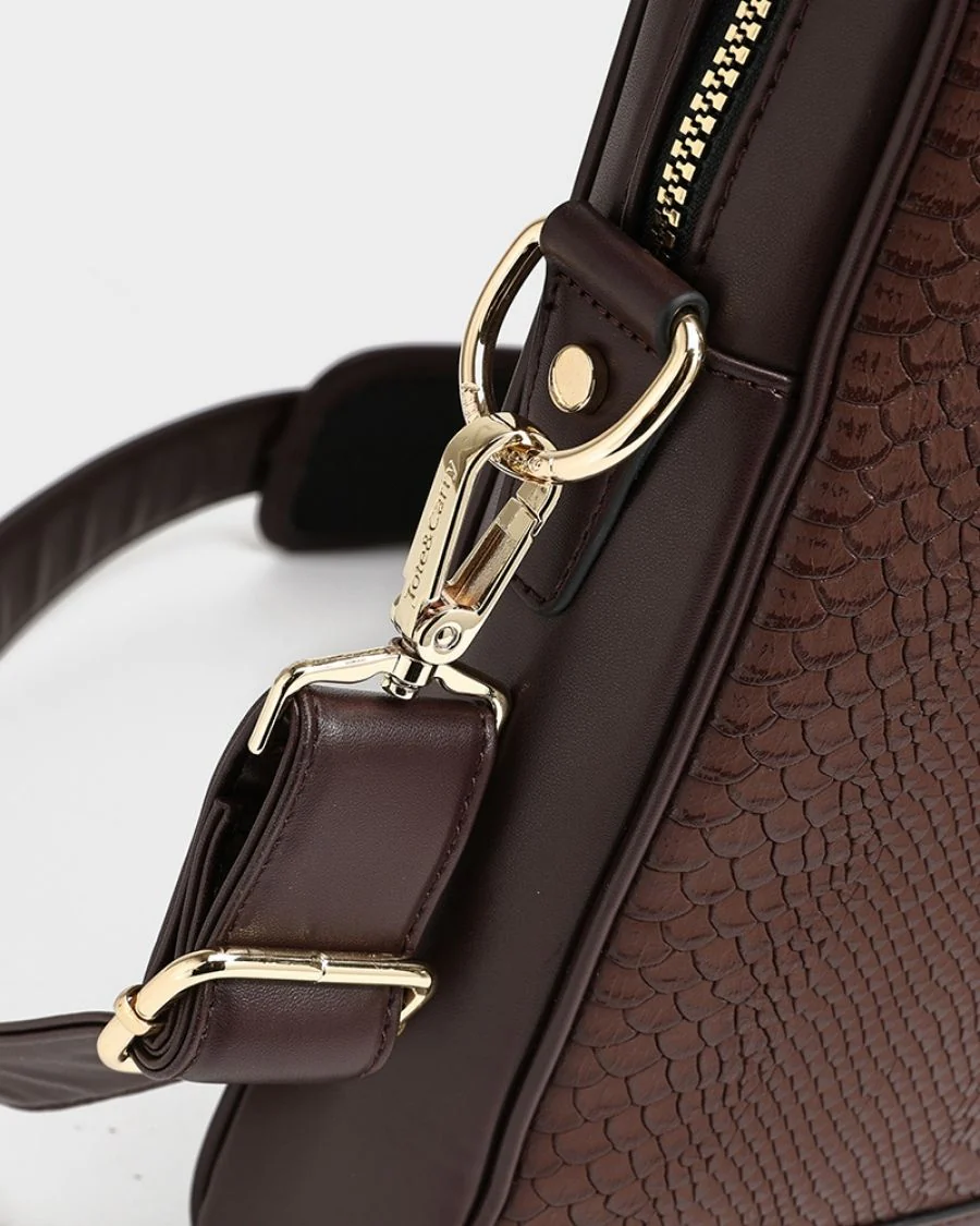 Signature Jetsetter Laptop Bag in Chocolate - Image 8