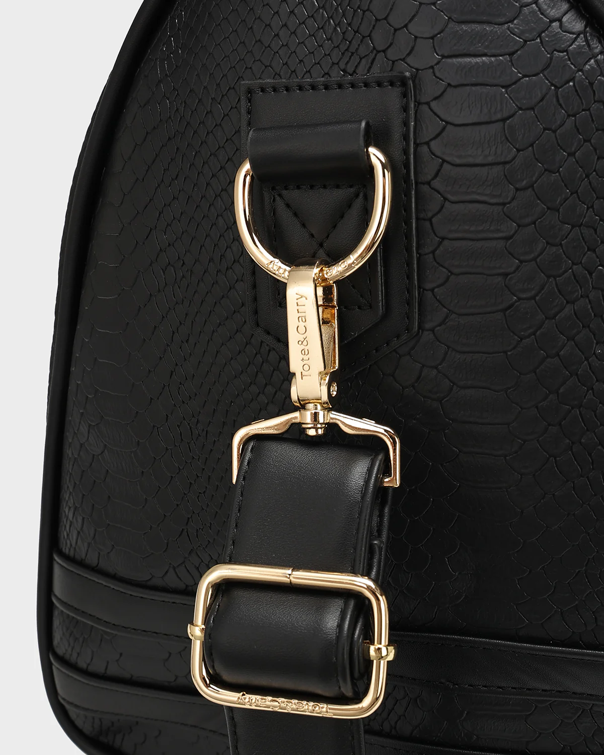 Signature Weekender Duffle Bag in Black - Image 7
