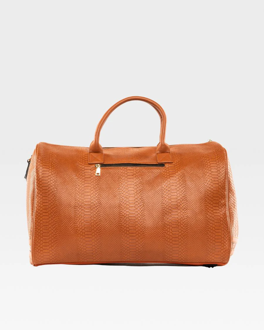 Signature Weekender Duffle Bag in Caramel - Image 5