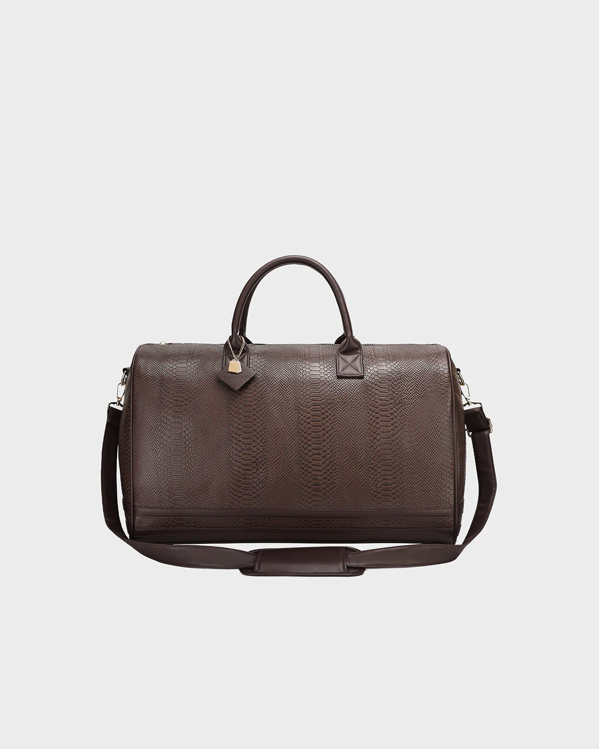 Signature Weekender Duffle Bag in Chocolate - Image 2