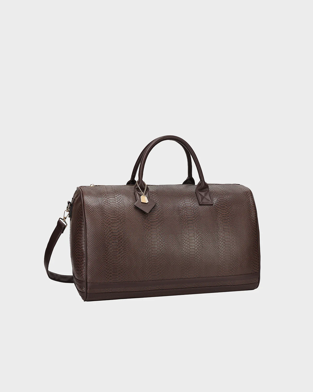 Signature Weekender Duffle Bag in Chocolate - Image 3