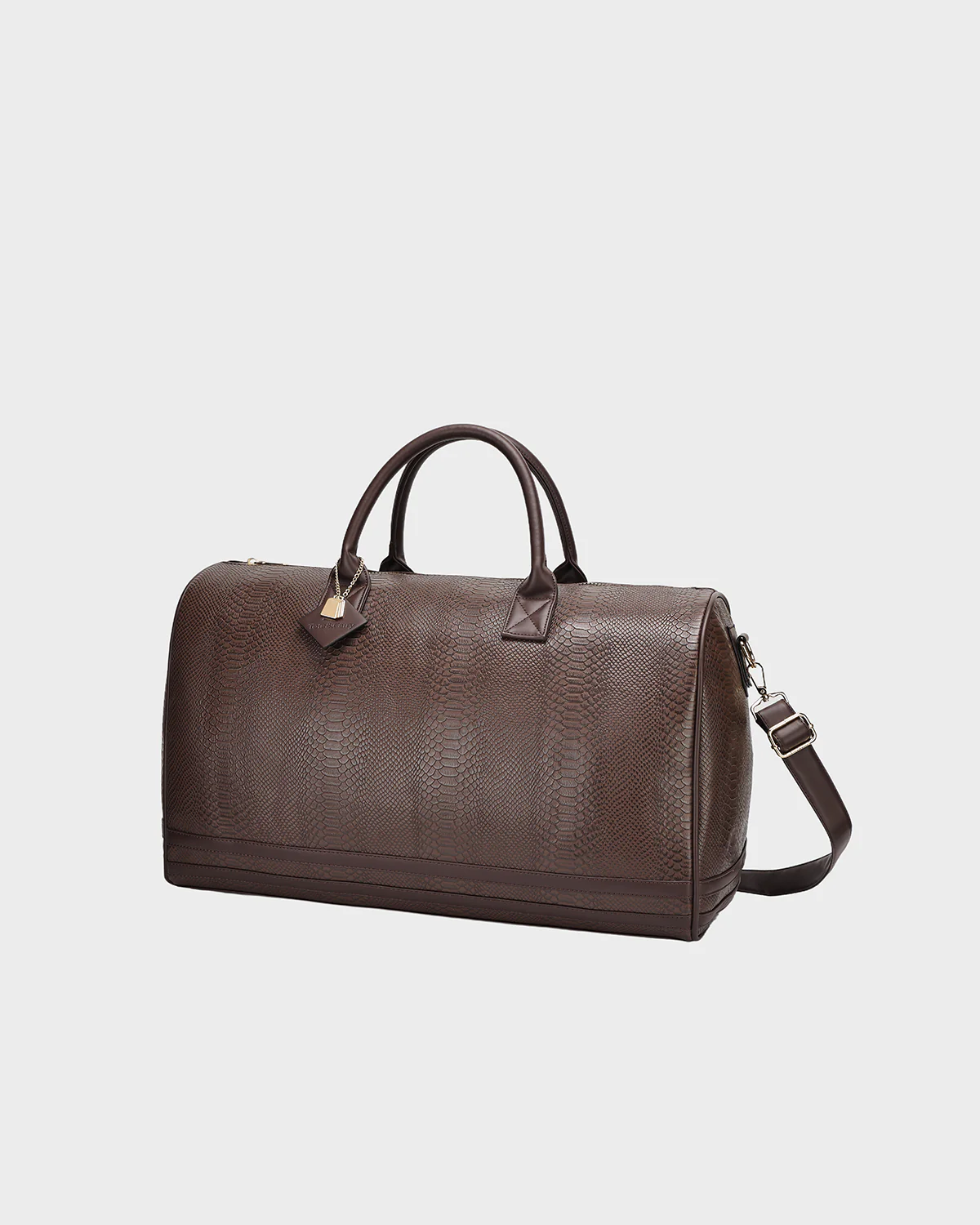 Signature Weekender Duffle Bag in Chocolate - Image 4