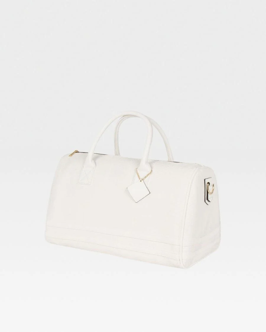 Signature Weekender Duffle Bag in White - Image 3