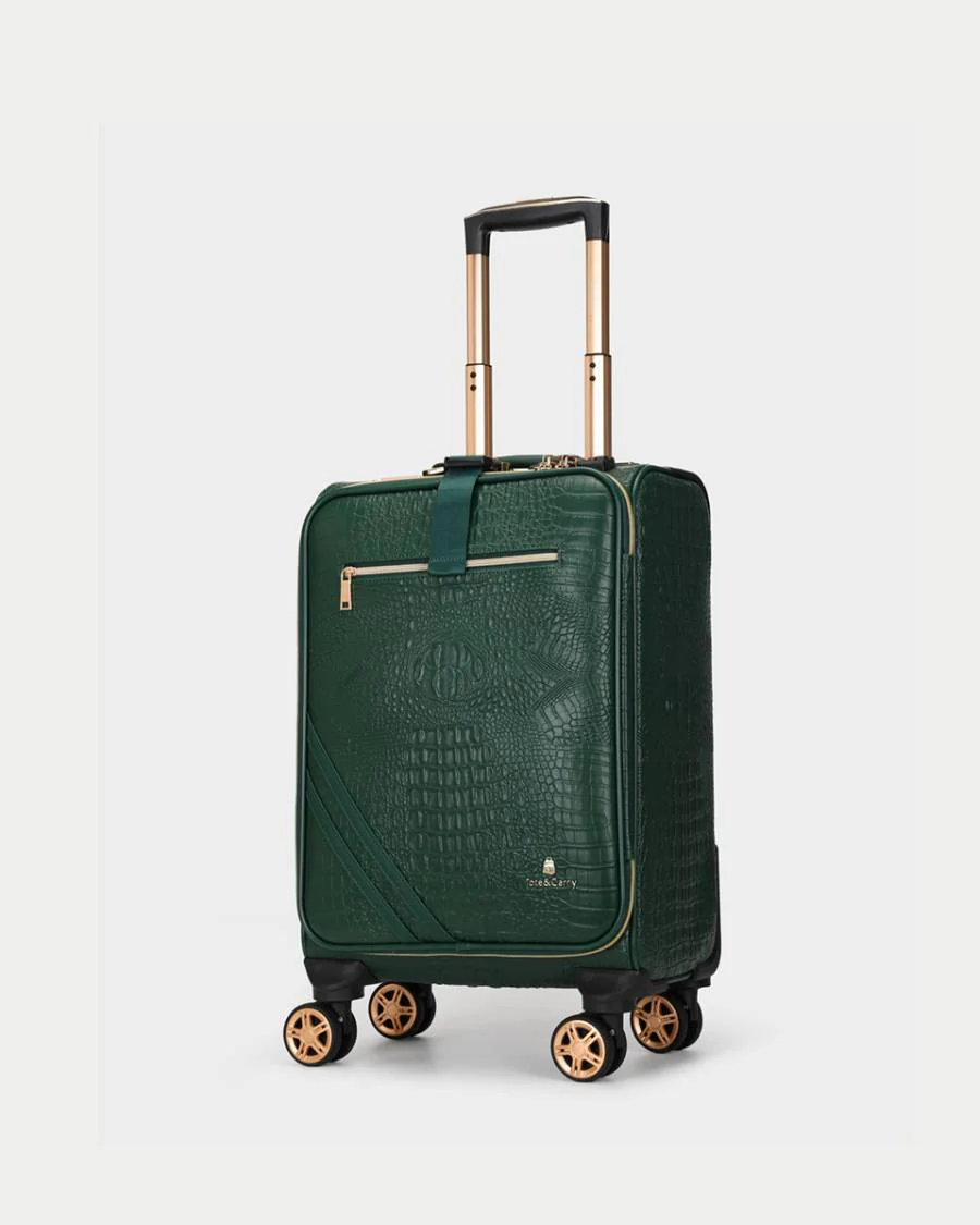 Statement 2-Piece Luggage Set in Emerald - Image 10