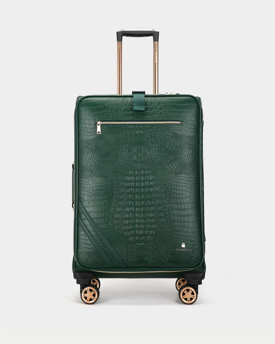 Statement 2-Piece Luggage Set in Emerald - Image 3