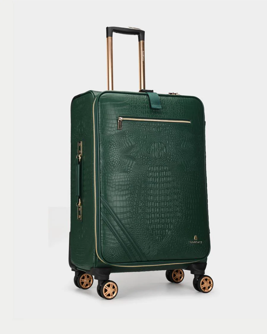 Statement 2-Piece Luggage Set in Emerald - Image 4