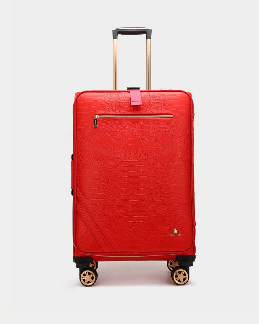 Statement 2-Piece Luggage Set in Red - Image 3