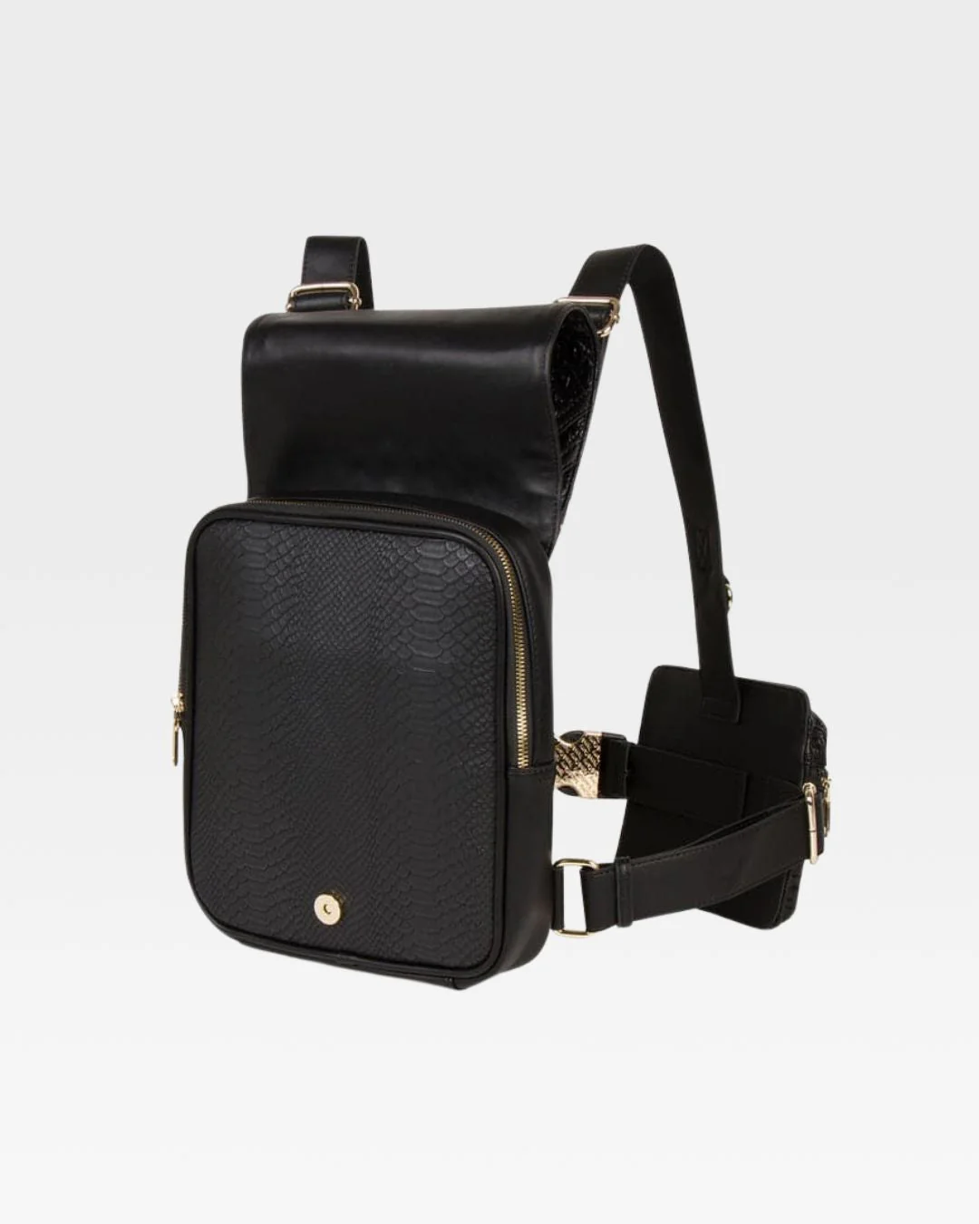 Statement Chest Bag in Black - Image 3