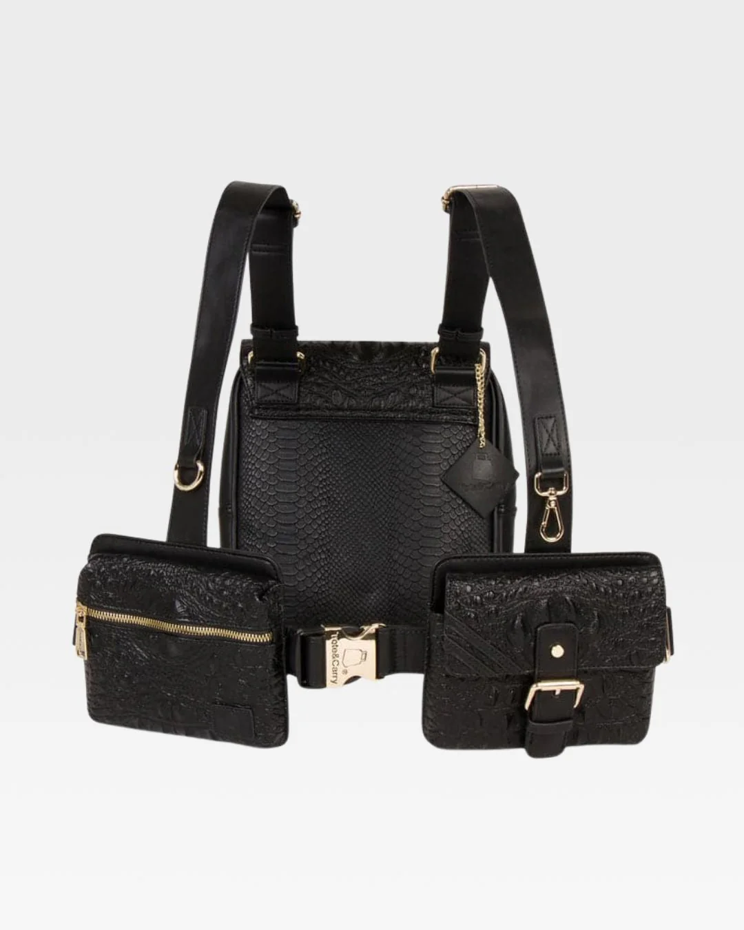 Statement Chest Bag in Black - Image 4