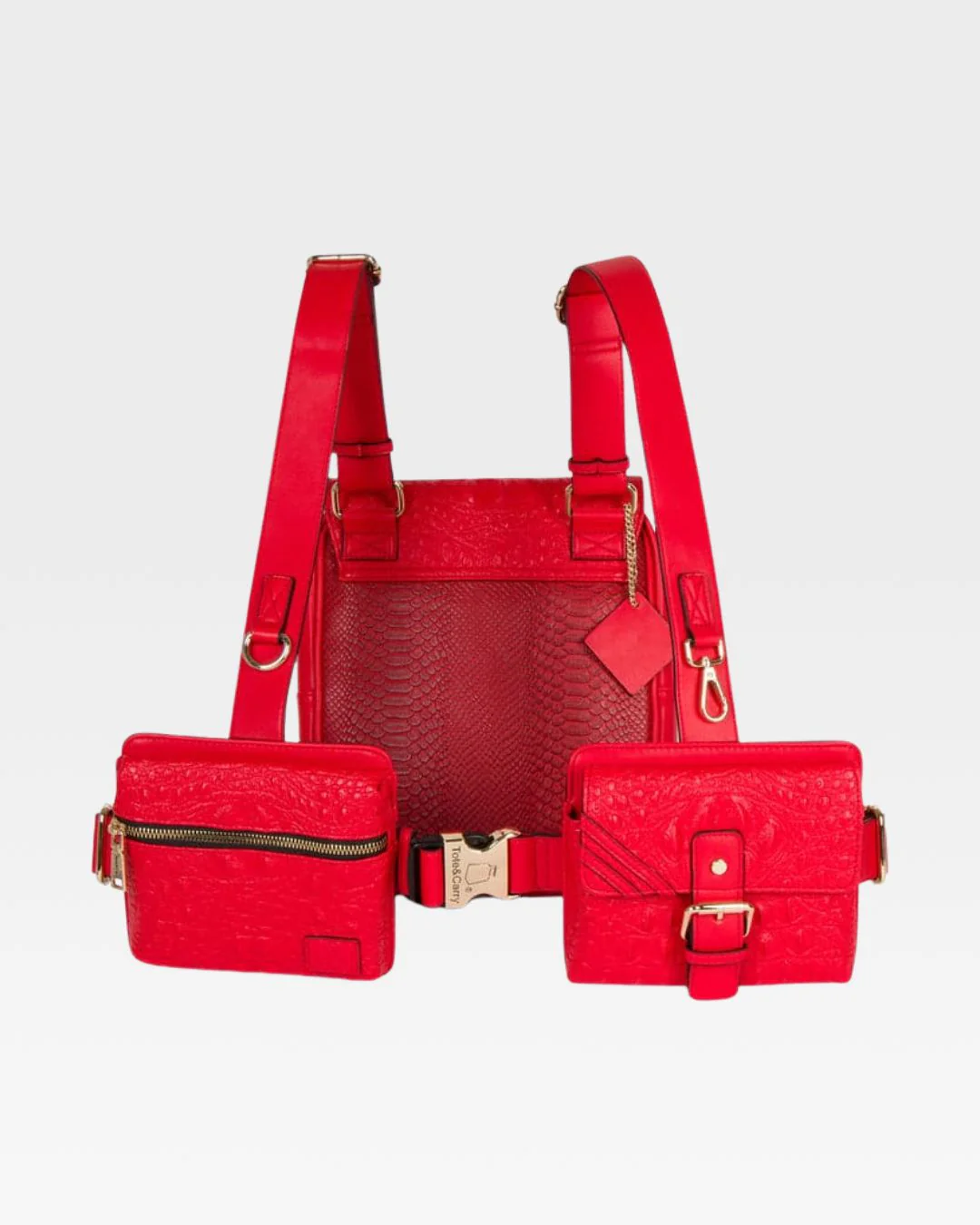 Statement Chest Bag in Red - Image 4
