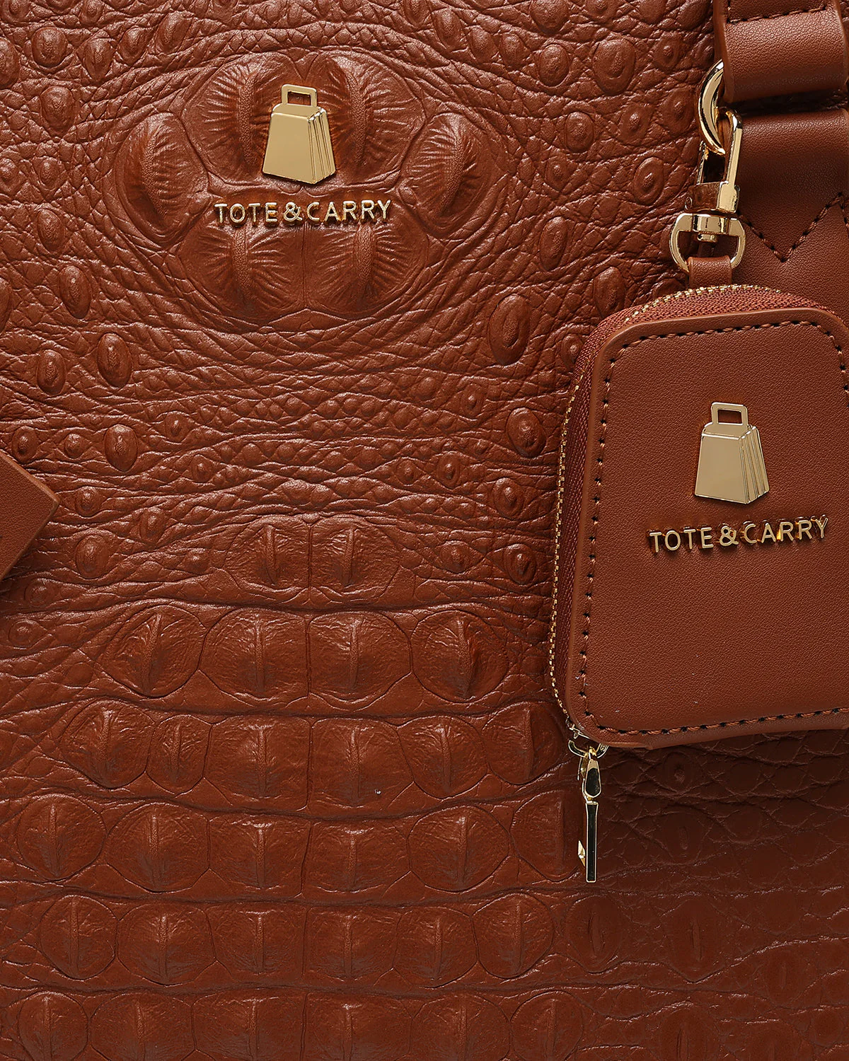 Statement City Tote Bag in Caramel - Image 10