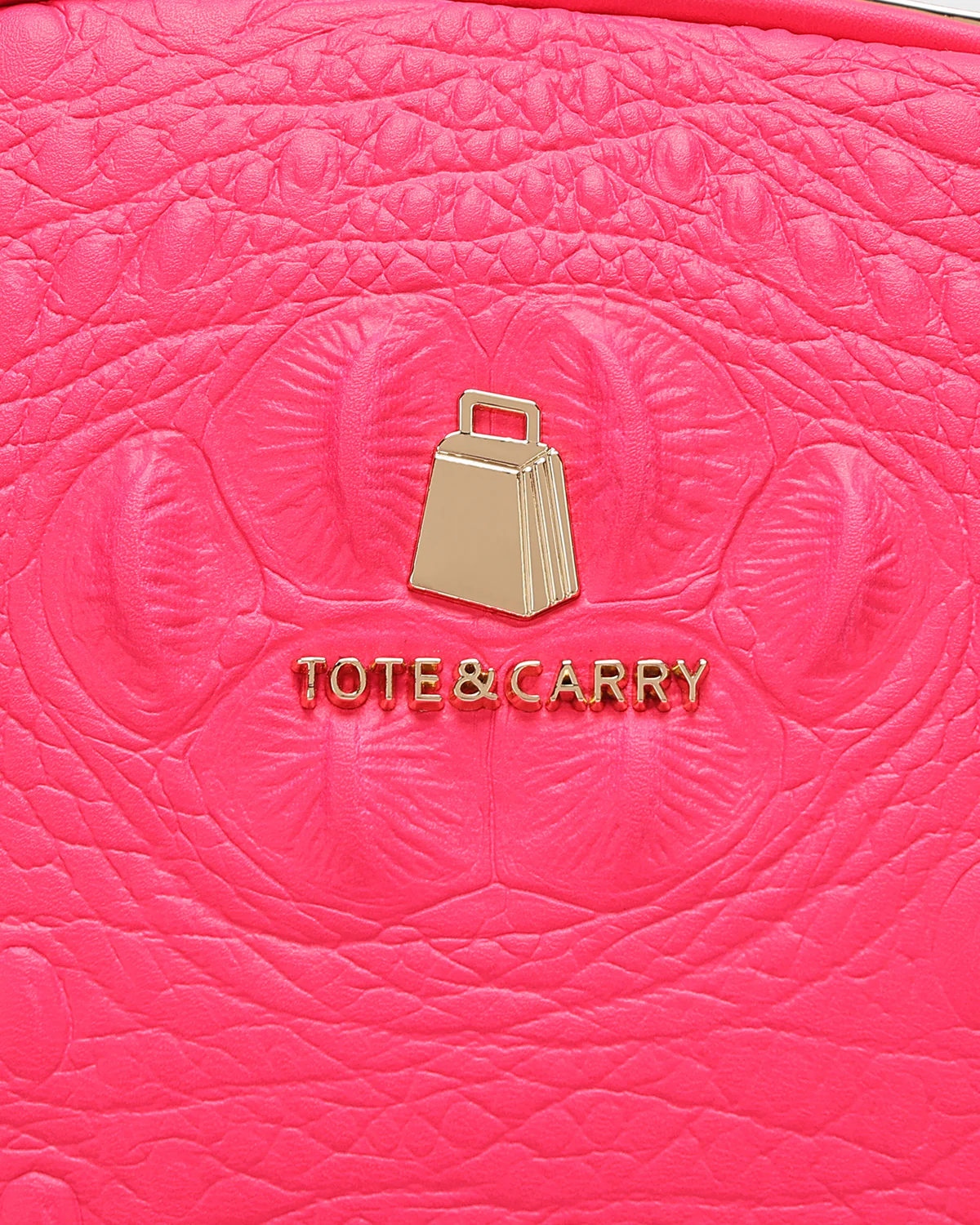 Statement Commuter Backpack in Neon Pink - Image 11