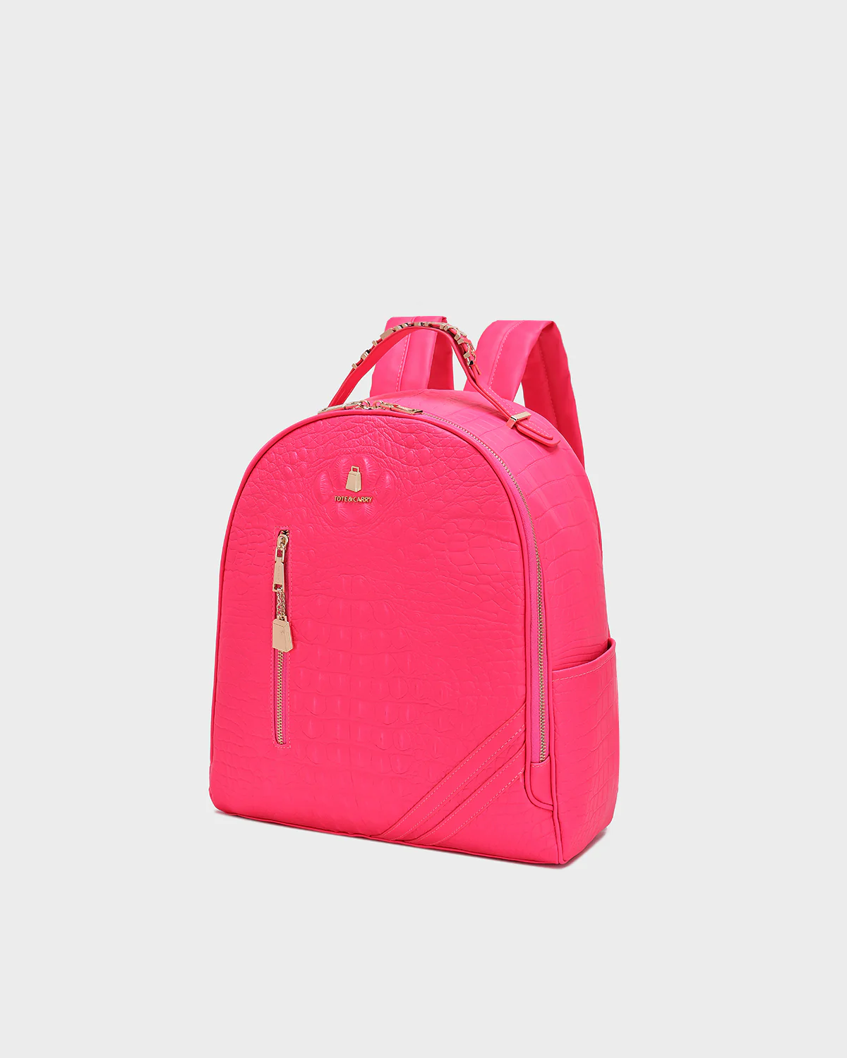 Statement Commuter Backpack in Neon Pink - Image 3