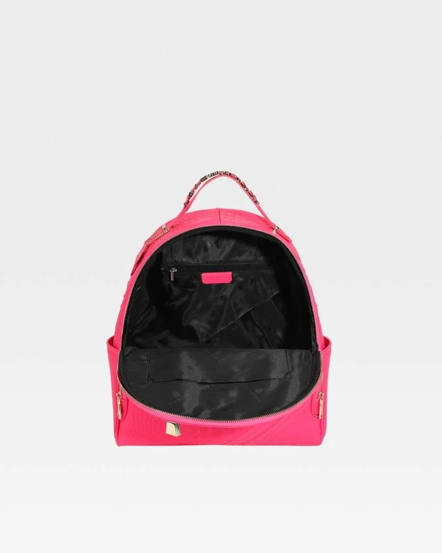 Statement Commuter Backpack in Neon Pink - Image 6