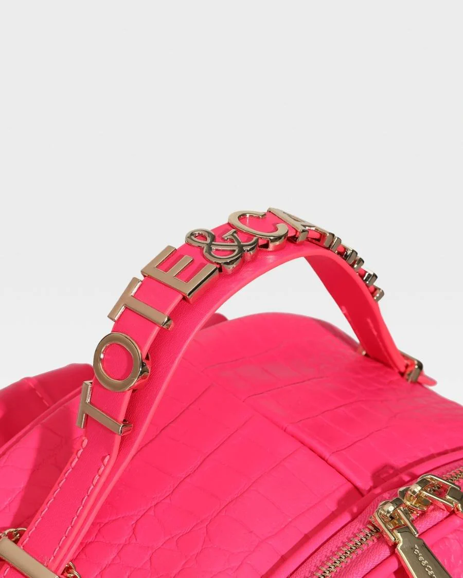 Statement Commuter Backpack in Neon Pink - Image 7