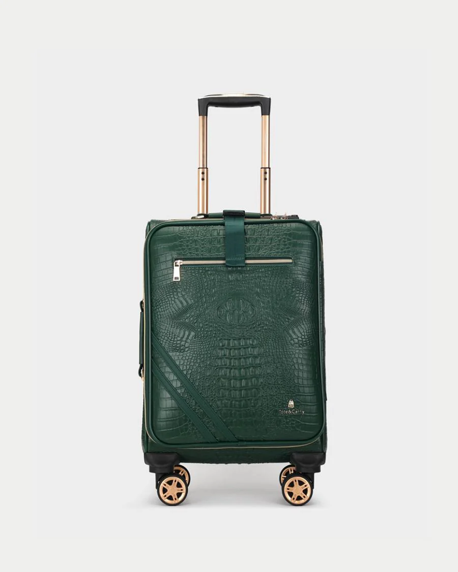 Statement 2-Piece Luggage Set in Emerald - Image 9
