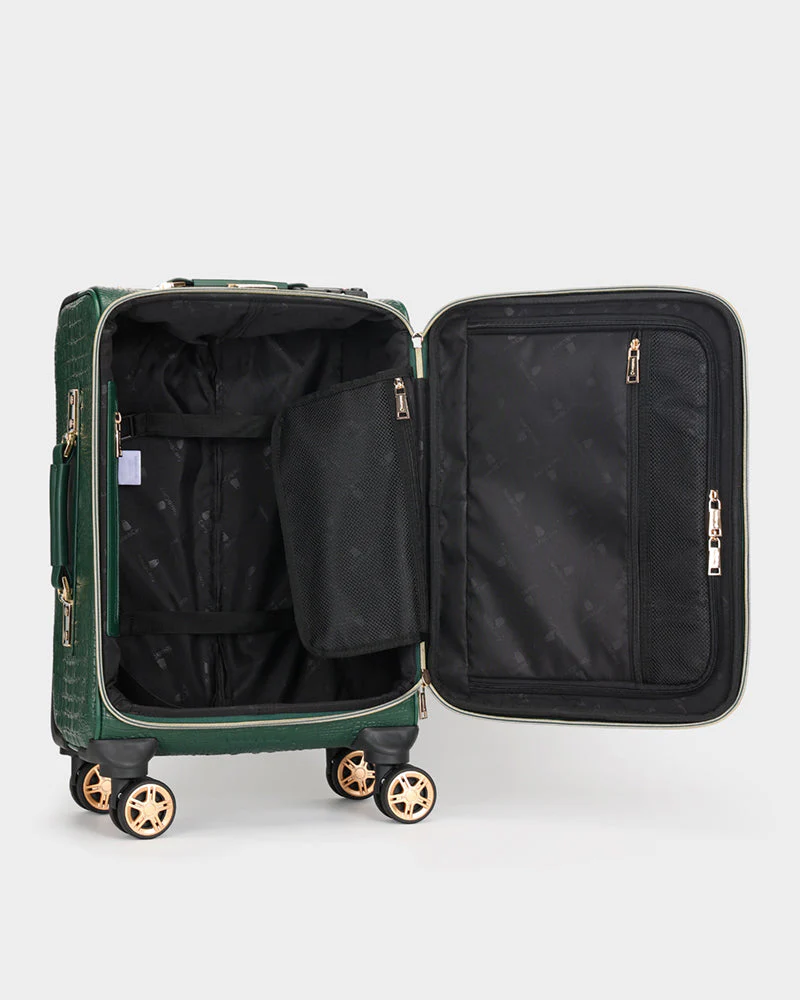 Statement 2-Piece Luggage Set in Emerald - Image 14