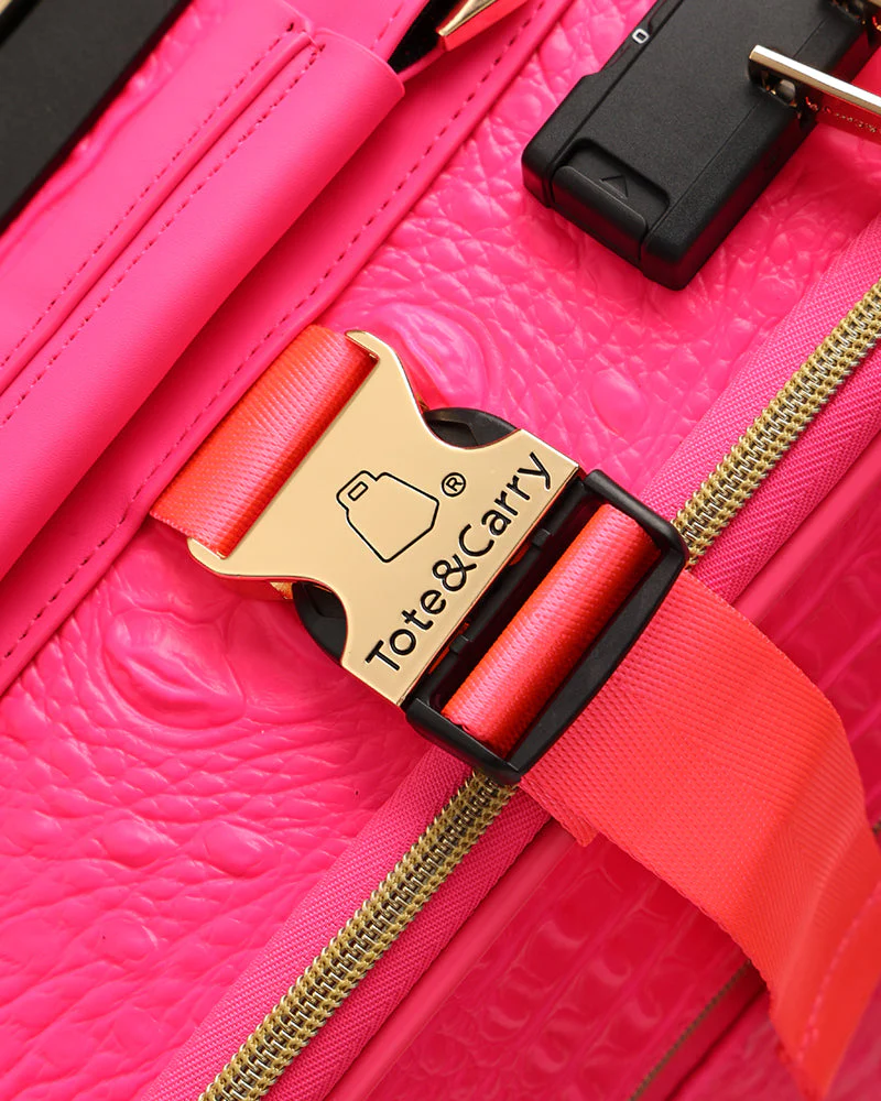 Statement Carry-On Kit in Neon Pink - Image 10