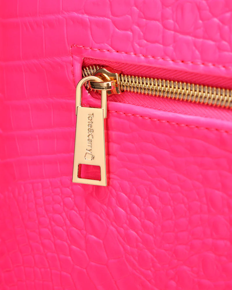 Statement Carry-On Kit in Neon Pink - Image 13