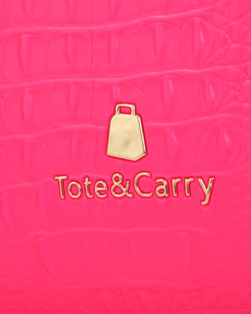 Statement Carry-On Kit in Neon Pink - Image 16