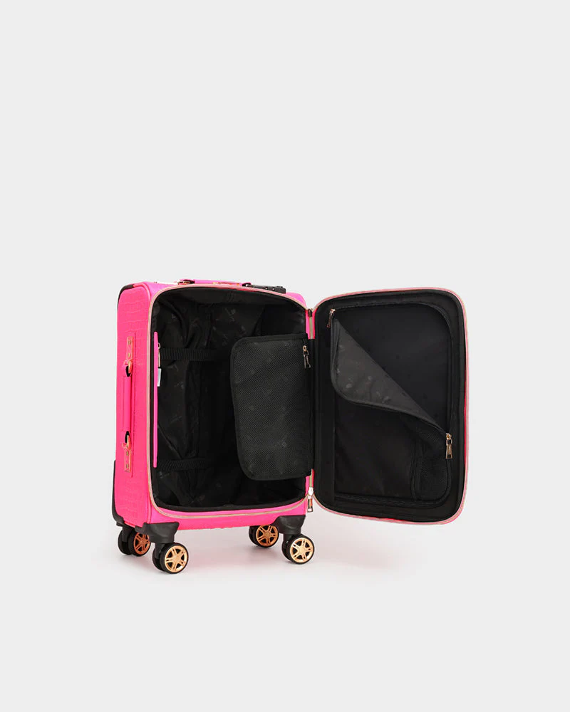 Statement Carry-On Kit in Neon Pink - Image 7