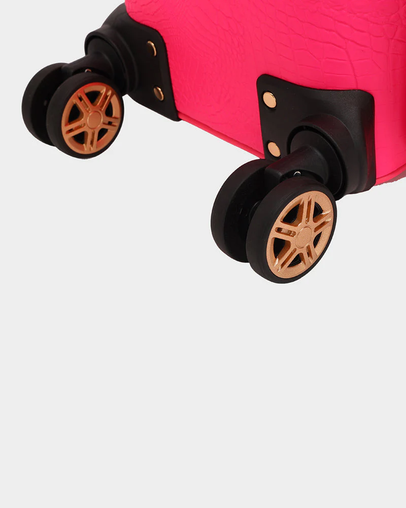 Statement Carry-On Kit in Neon Pink - Image 9