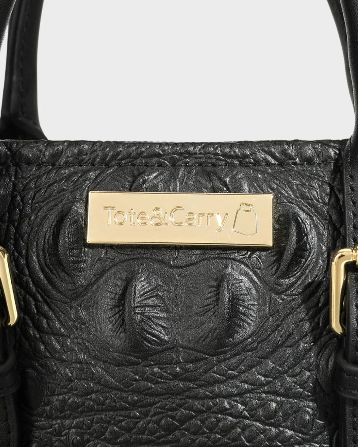 Statement Mini Tote Bag in Black - Image 10