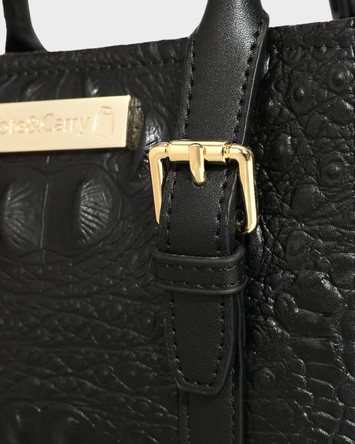 Statement Mini Tote Bag in Black & Red - Image 8