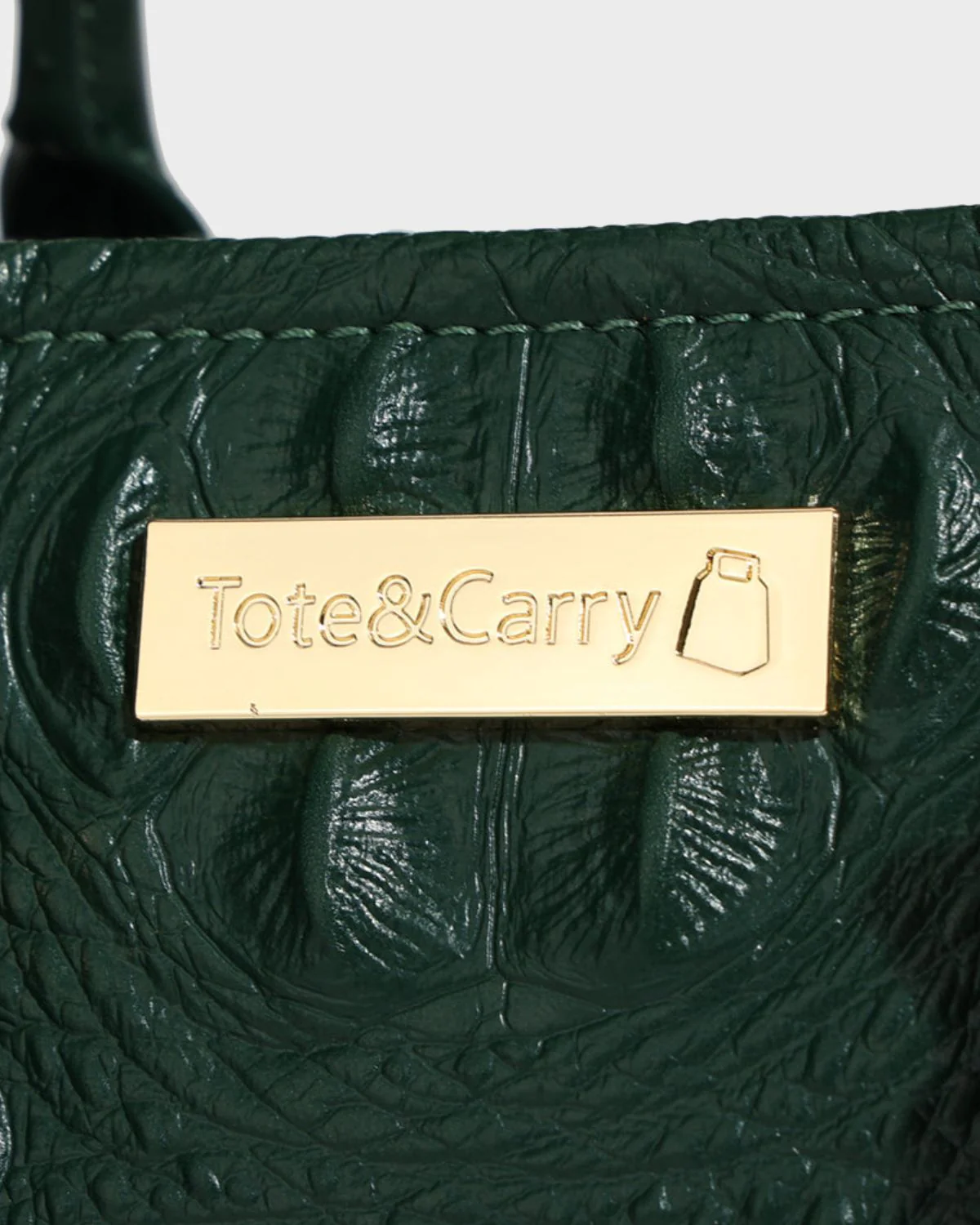 Statement Mini Tote Bag in Emerald Green - Image 10