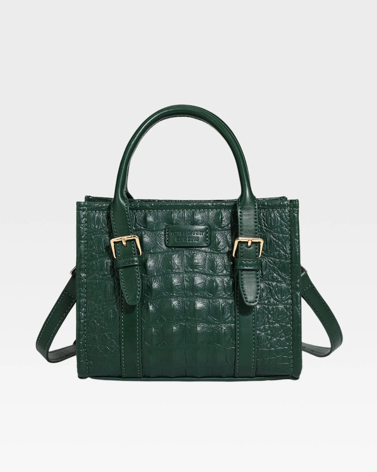 Statement Mini Tote Bag in Emerald Green - Image 4