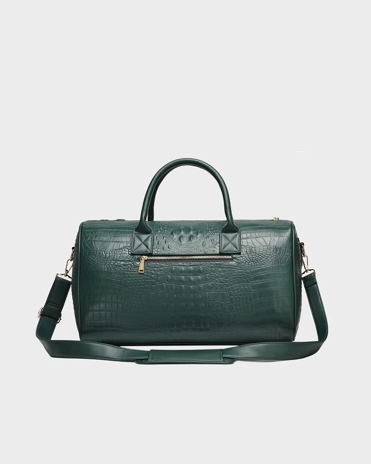 Statement Weekender Duffle Bag in Emerald Green - Image 4