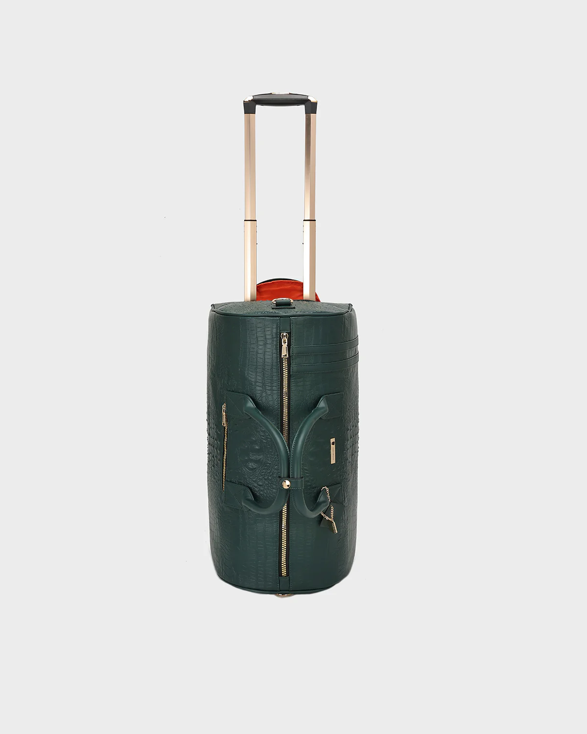 Statement Traveler Rolling Duffle in Emerald Green - Image 3