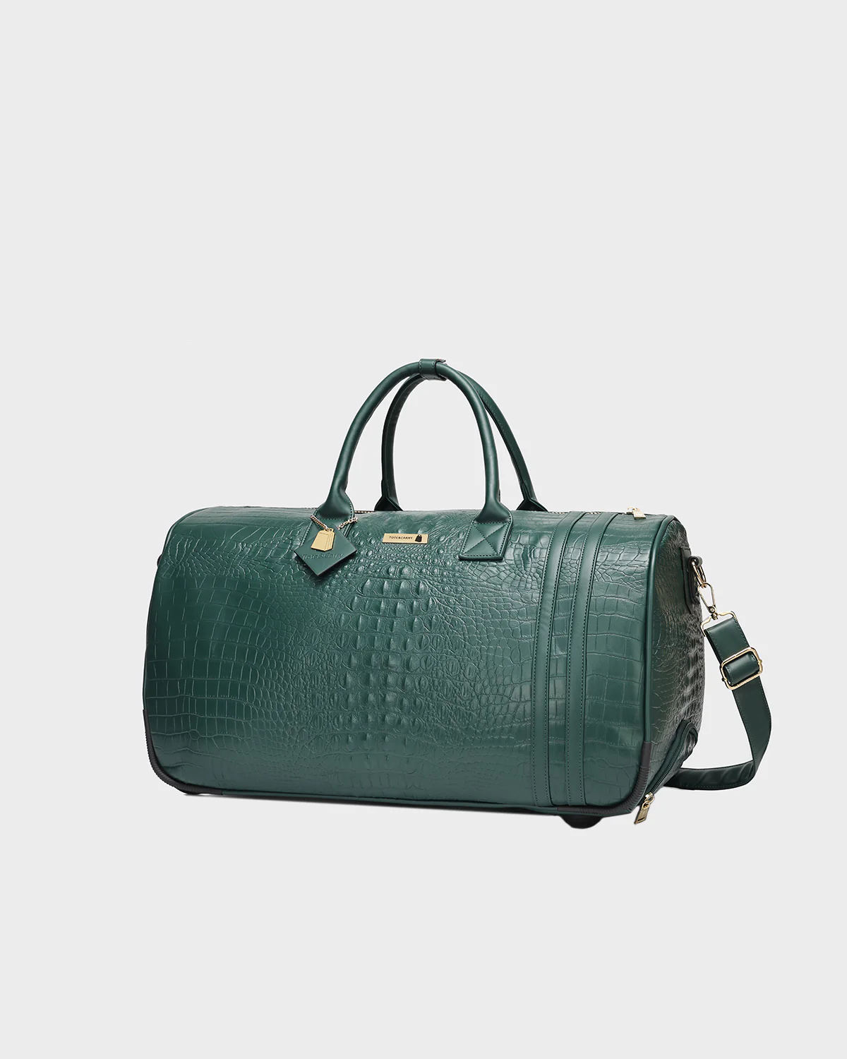 Statement Traveler Rolling Duffle in Emerald Green - Image 6