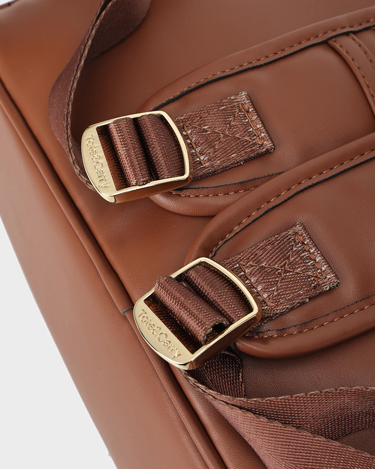 Statement Weekender Backpack in Caramel - Image 7