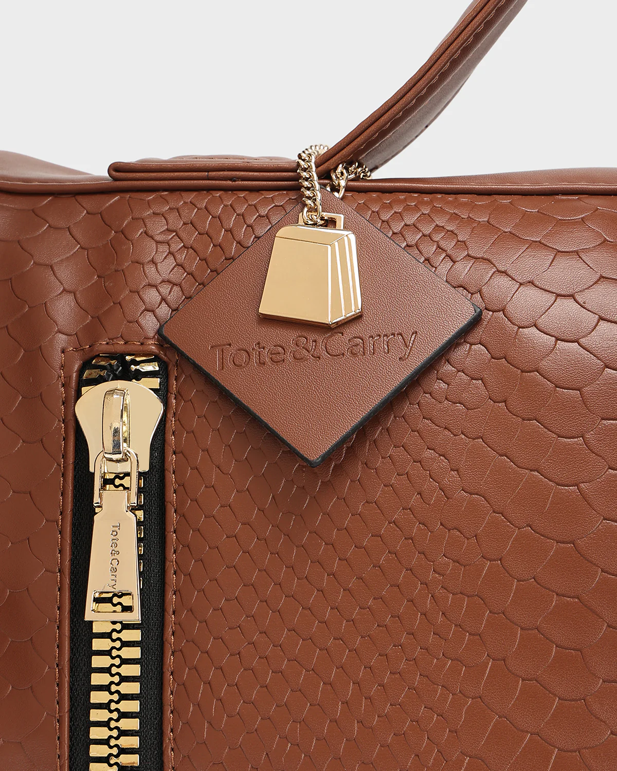 Statement Weekender Backpack in Caramel - Image 8