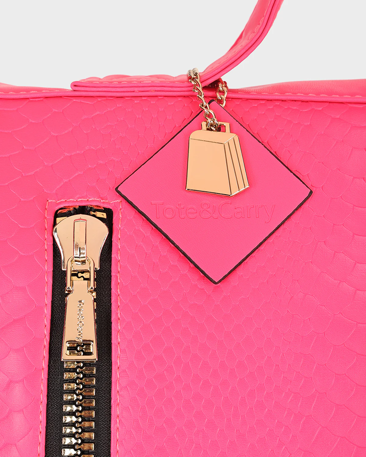 Statement Weekender Backpack in Neon Pink - Image 7