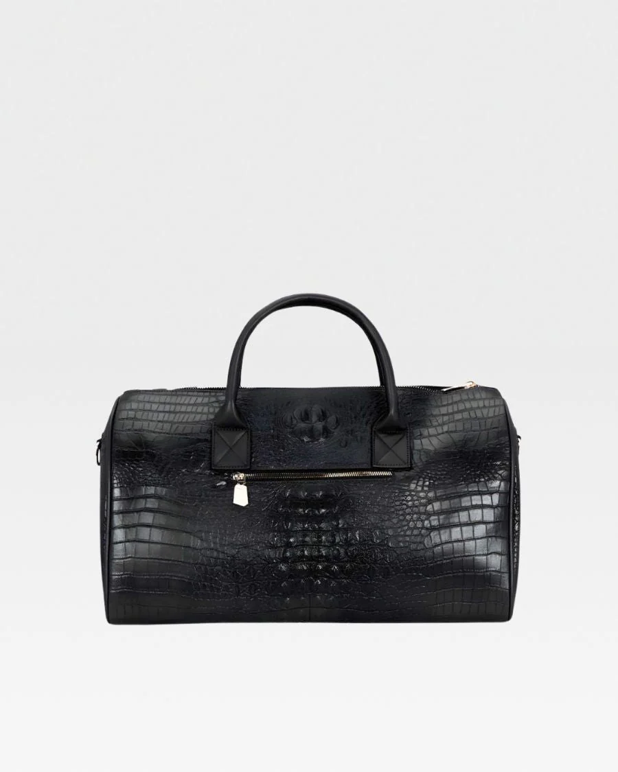 Statement Weekender Duffle Bag in Black - Image 3