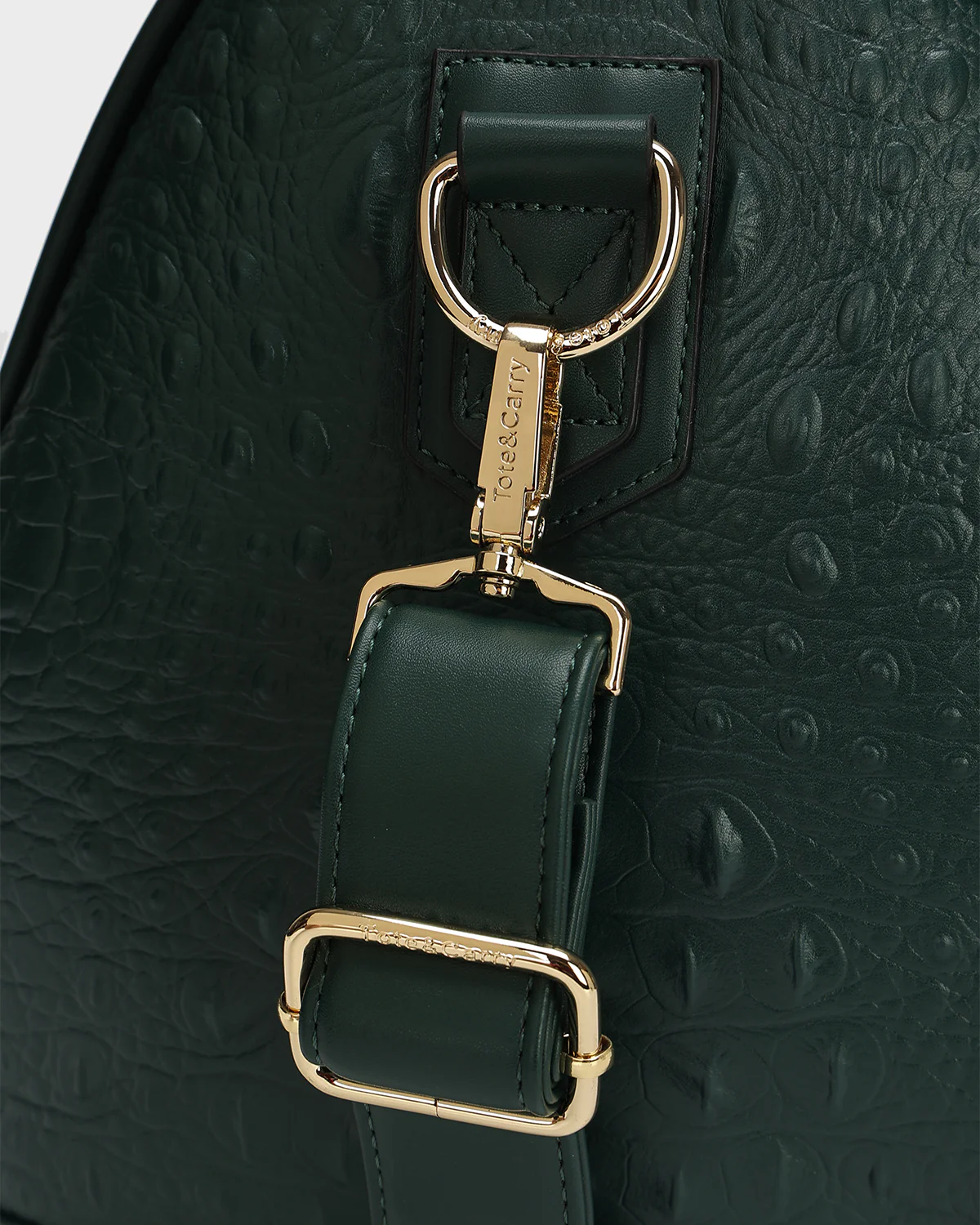 Statement Weekender Duffle Bag in Emerald Green - Image 7