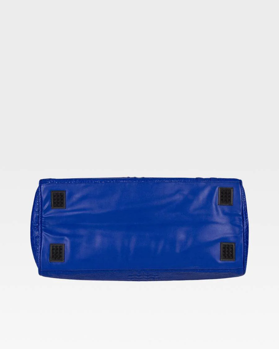 Statement Weekender Duffle Bag in Royal Blue - Image 6