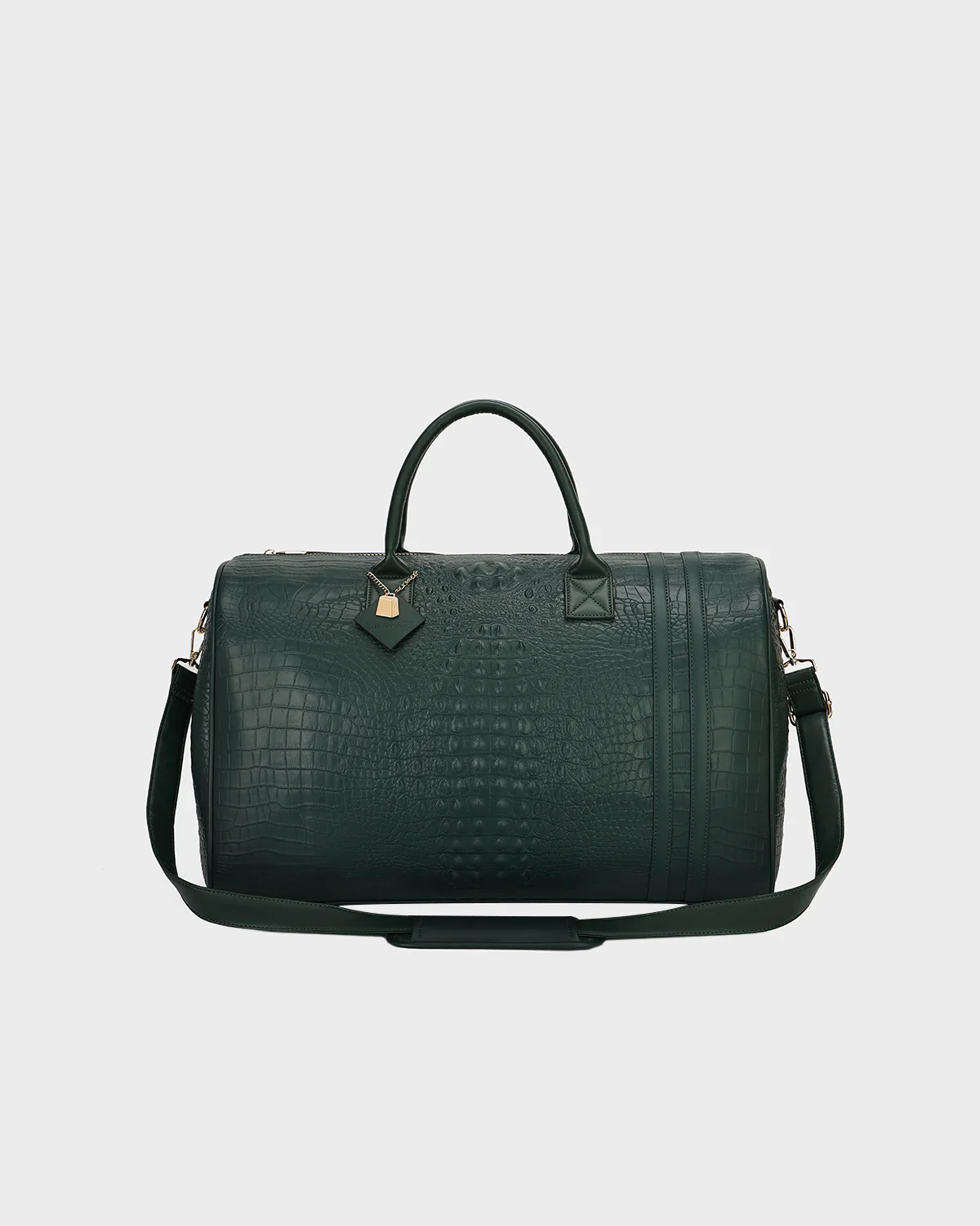 Statement Weekender Duffle Bag in Emerald Green - Image 8