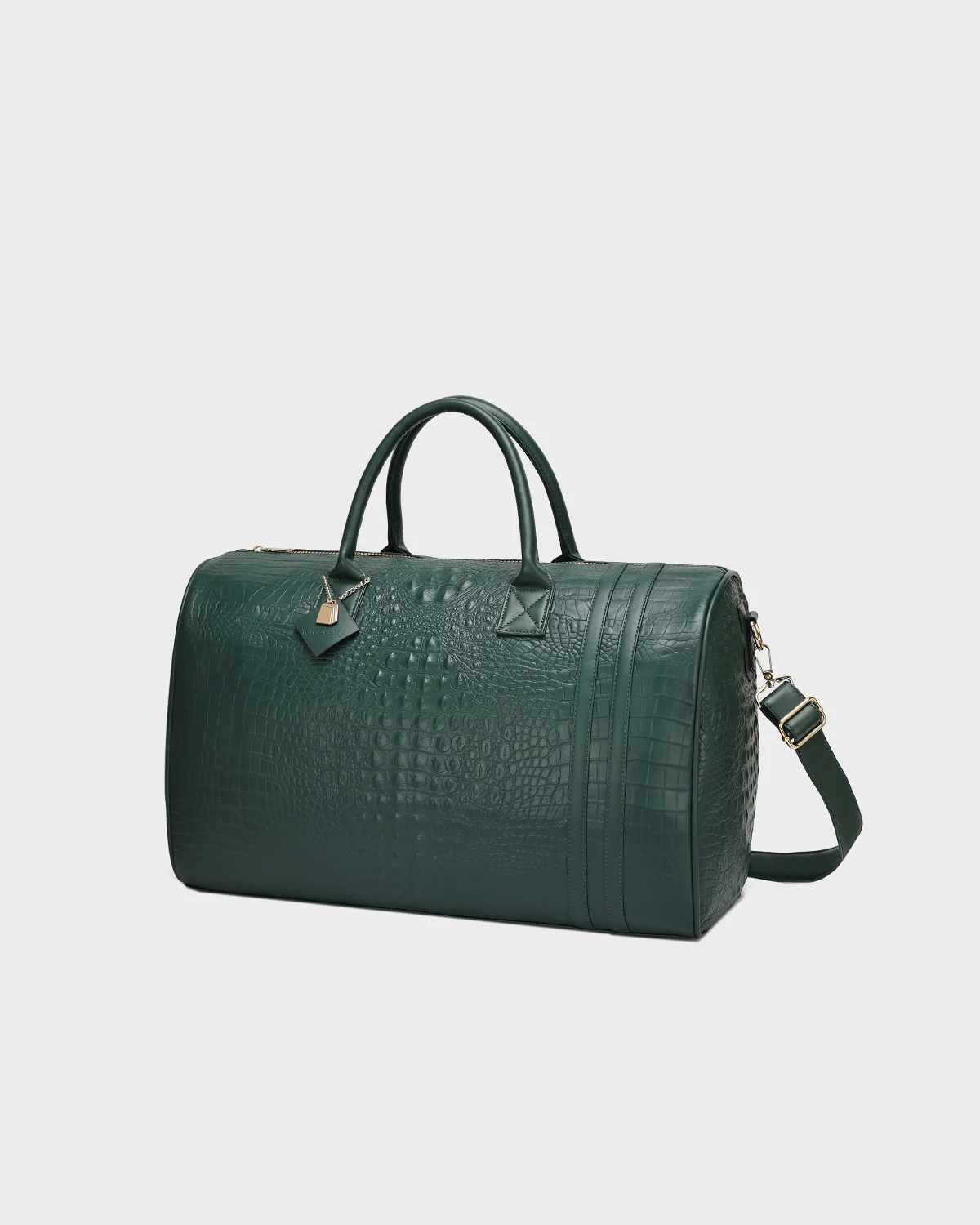 Statement Weekender Duffle Bag in Emerald Green - Image 10