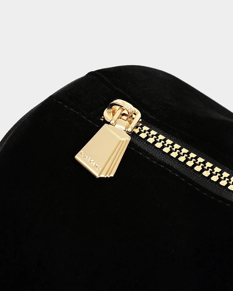 Velvet Luxe Duffle Bag in Black - Image 10