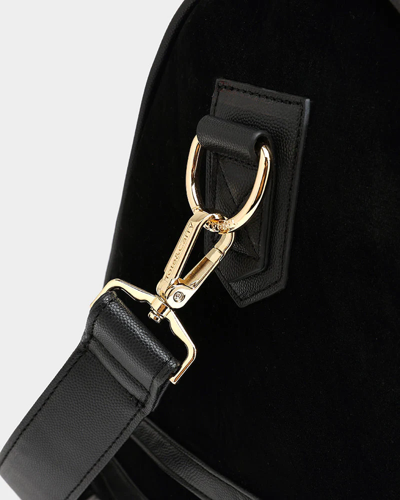 Velvet Luxe Duffle Bag in Black - Image 13