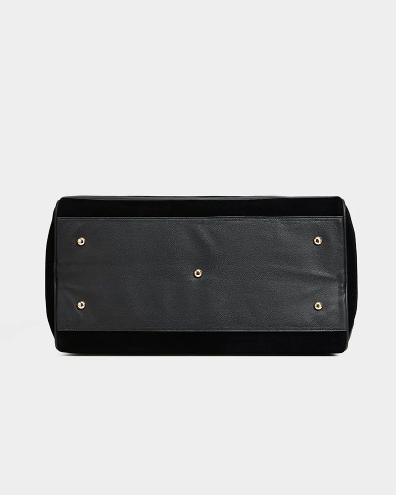 Velvet Luxe Duffle Bag in Black - Image 8
